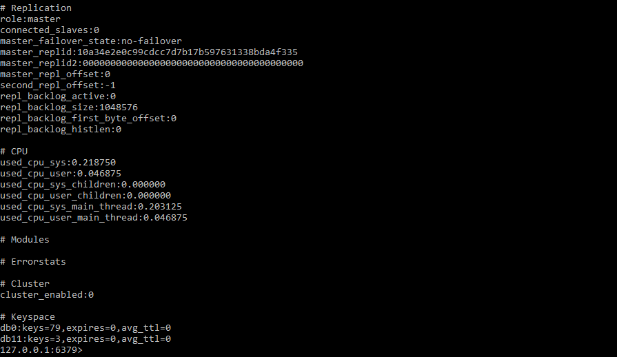 Redis INFO Parameters