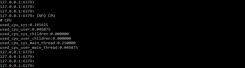 Redis INFO - CPU system