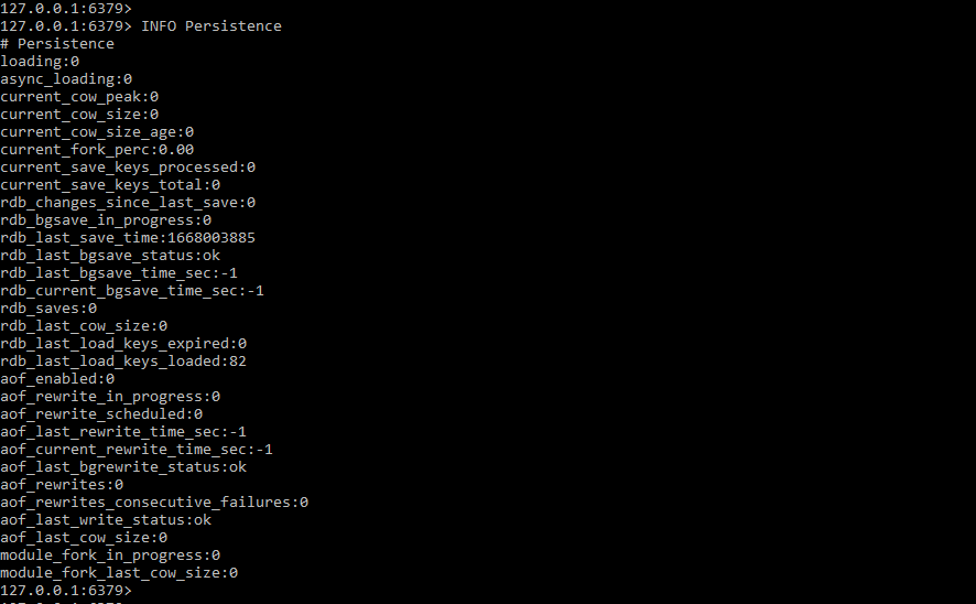 using persistence parameter