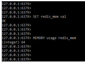 memory usage of redis_mem key
