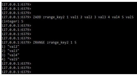 Redis ZRANGE Values