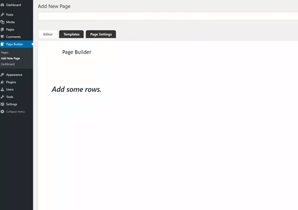 Page builder plugin