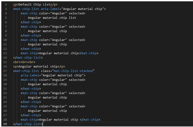 angular Material chips - app.component.html file