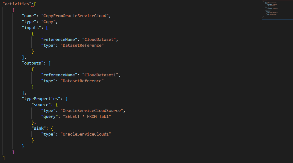 Copying the activities properties
