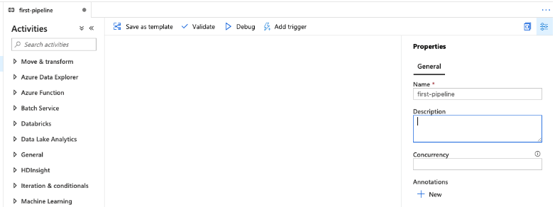 Rename Azure Data Factory Pipeline