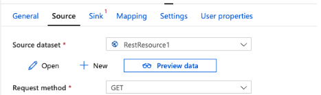 Preview the Data Azure Data Factory Pipeline