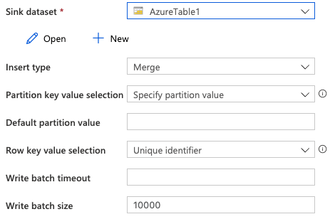 Azure Data Factory Pipeline - Sink Dataset