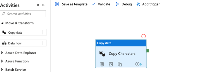 Sink of Azure Data Factory Pipeline
