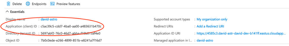 Azure Data Factory Pipeline - Client id