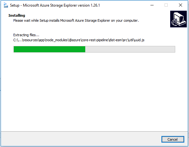 Installing Azure Storage Explorer