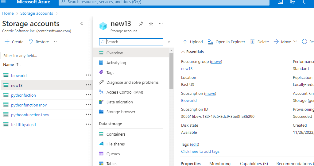 Azure Storage Files - New13