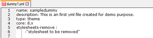 remove from the YAML file