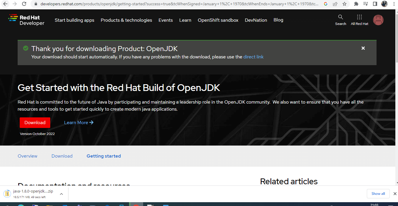 Java 8 OpenJDK - Sign in