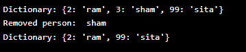 Dictionary Python Remove 3
