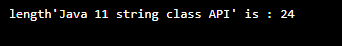 Java 11 String API