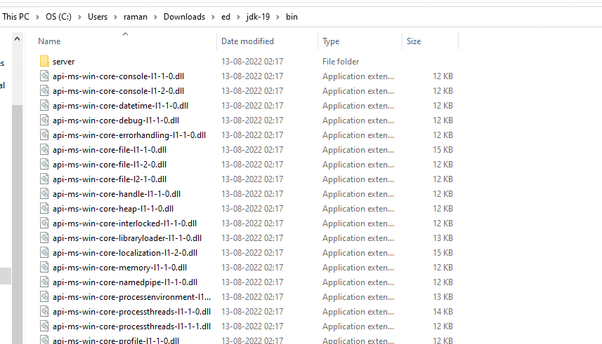 can navigate into jdk/bin folder