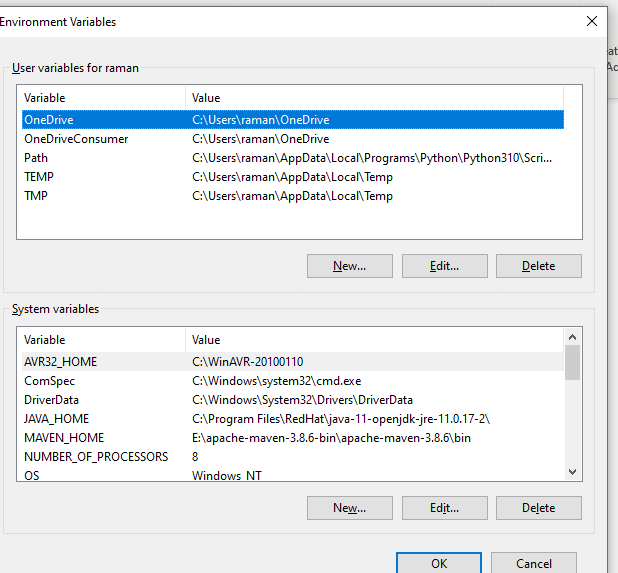 both User and System Variables