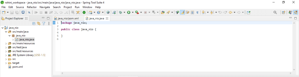 create a new class of our application