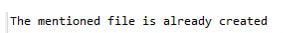 The mentioned file is already created