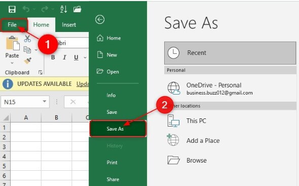 Compatibility Mode in Excel-Step 1