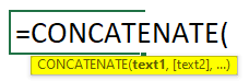 CONCATENATE Syntax