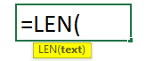 advanced excel formulas-LEN Function Syntax