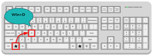 Display and hide Windows desktop