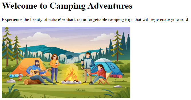 Basic HTML Tags-Division Tag output