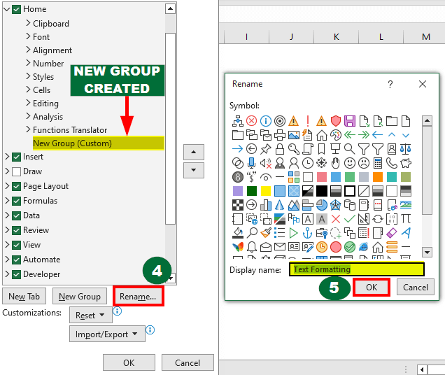 Add Subscript to Excel Ribbon-5
