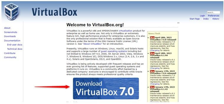 Download Virtual box