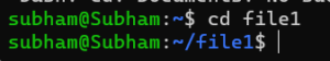 cd file1