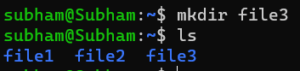 mkdir file3